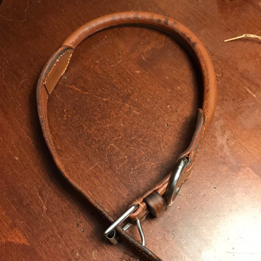 dogs genuine leather collar - Picture 2 of 6